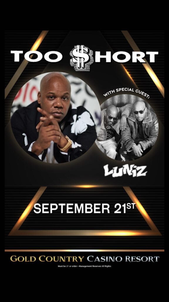 Luniz will be joining TooShort at the Gold Country Casino Resort